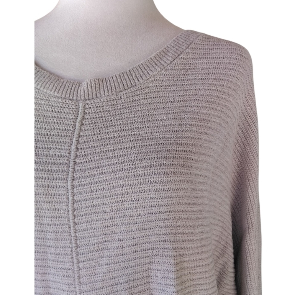 J. Jill Wearever Collection Light Oatmeal Cotton Cozy Knit Sweater‎ Size Large - Picture 3 of 8